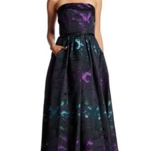 PAMELLA ROLAND Jacquard Cloud Ombre Strapless Form